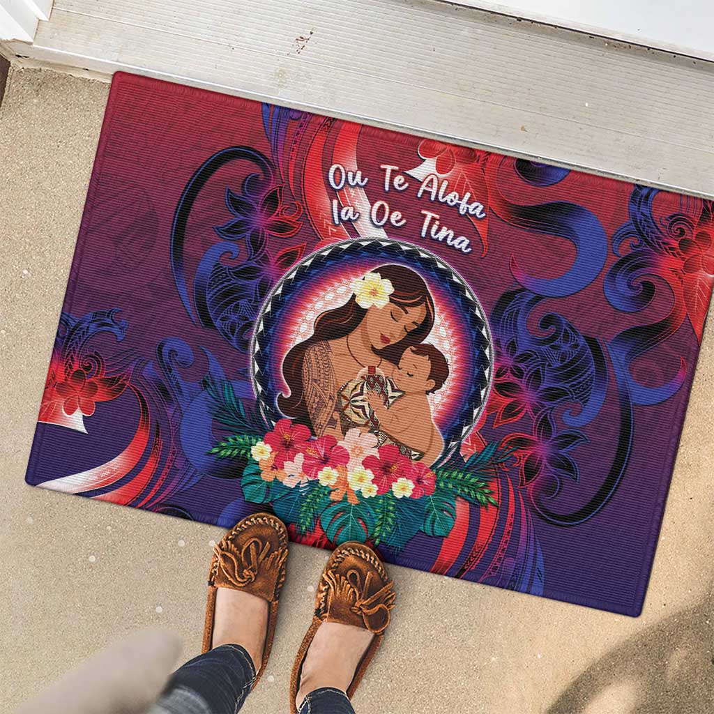 Samoa Mother's Day Rubber Doormat I Love You Mom