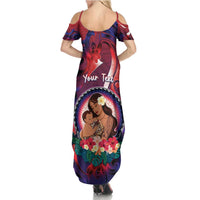 Personalised Samoa Mother's Day Summer Maxi Dress I Love You Mom