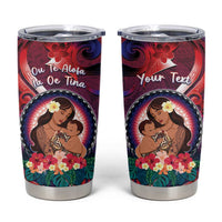 Personalised Samoa Mother's Day Tumbler Cup I Love You Mom DT04 Red - Polynesian Pride