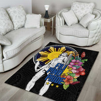 Filipinos Lapu-Lapu Hero Philippines Area Rug Hibiscus Flowers Style