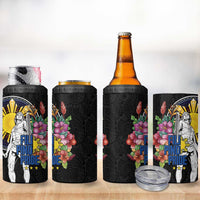 Filipinos Lapu-Lapu Hero Philippines 4 in 1 Can Cooler Tumbler Hibiscus Flowers Style DT04 - Polynesian Pride