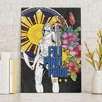 Filipinos Lapu-Lapu Hero Philippines Canvas Wall Art Hibiscus Flowers Style DT04 Without Frame Black - Polynesian Pride