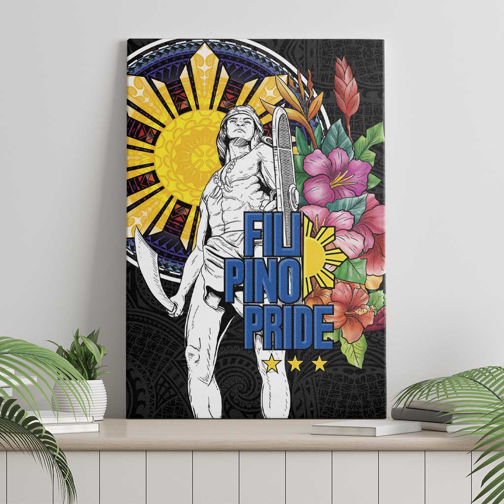 Filipinos Lapu-Lapu Hero Philippines Canvas Wall Art Hibiscus Flowers Style DT04 - Polynesian Pride
