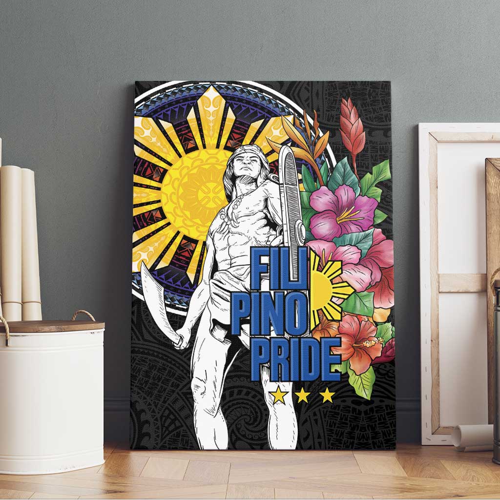 Filipinos Lapu-Lapu Hero Philippines Canvas Wall Art Hibiscus Flowers Style DT04 - Polynesian Pride