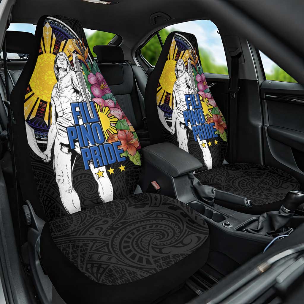 Filipinos Lapu-Lapu Hero Philippines Car Seat Cover Hibiscus Flowers Style