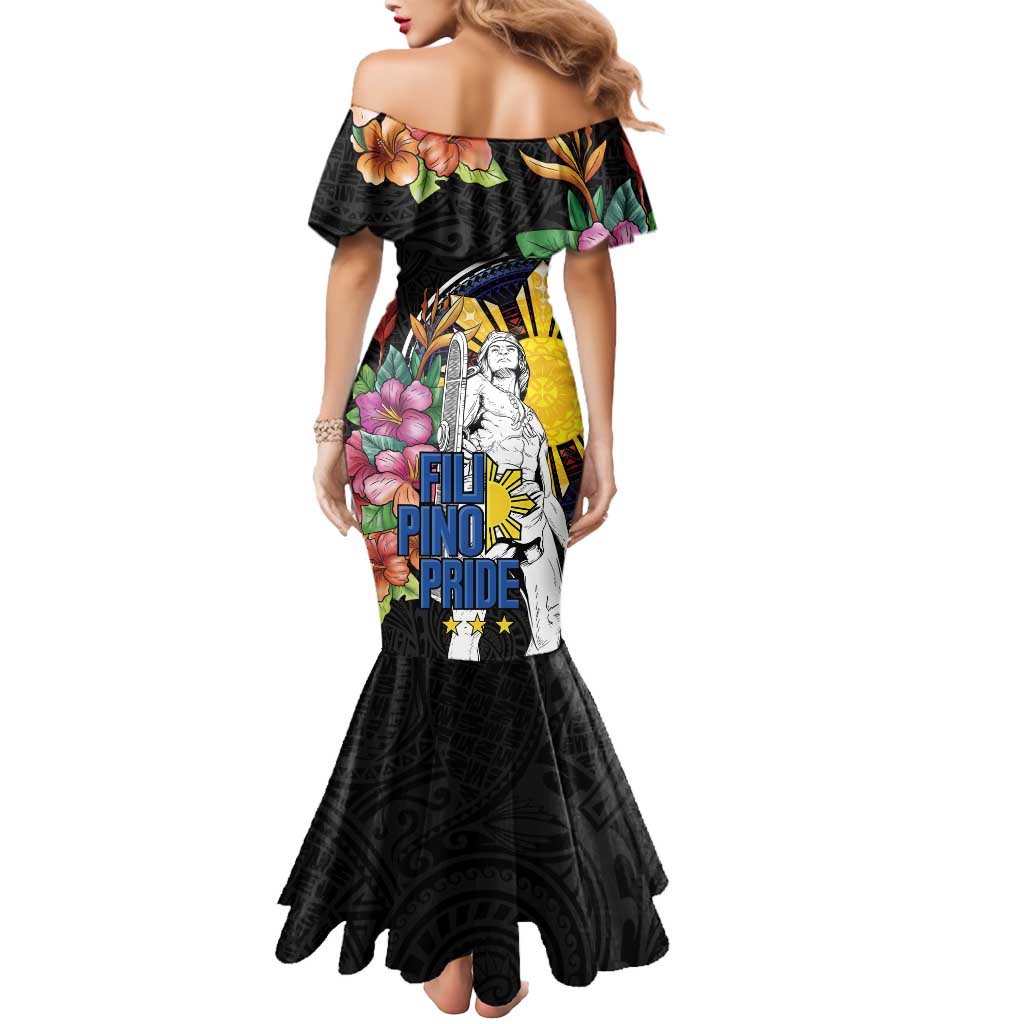 Filipinos Lapu-Lapu Hero Philippines Mermaid Dress Hibiscus Flowers Style