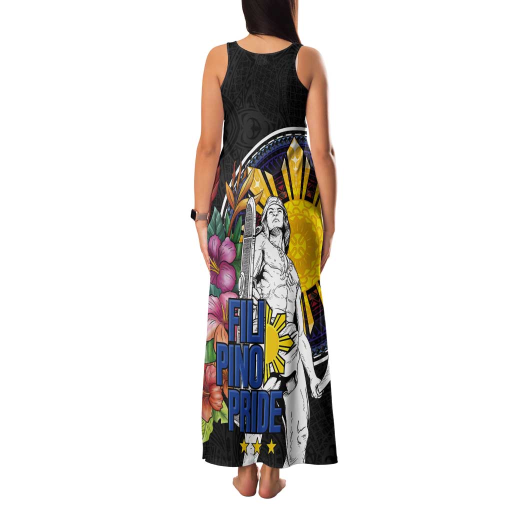Filipinos Lapu-Lapu Hero Philippines Tank Maxi Dress Hibiscus Flowers Style