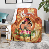 Tonga Mother's Day Blanket I Love You Mom