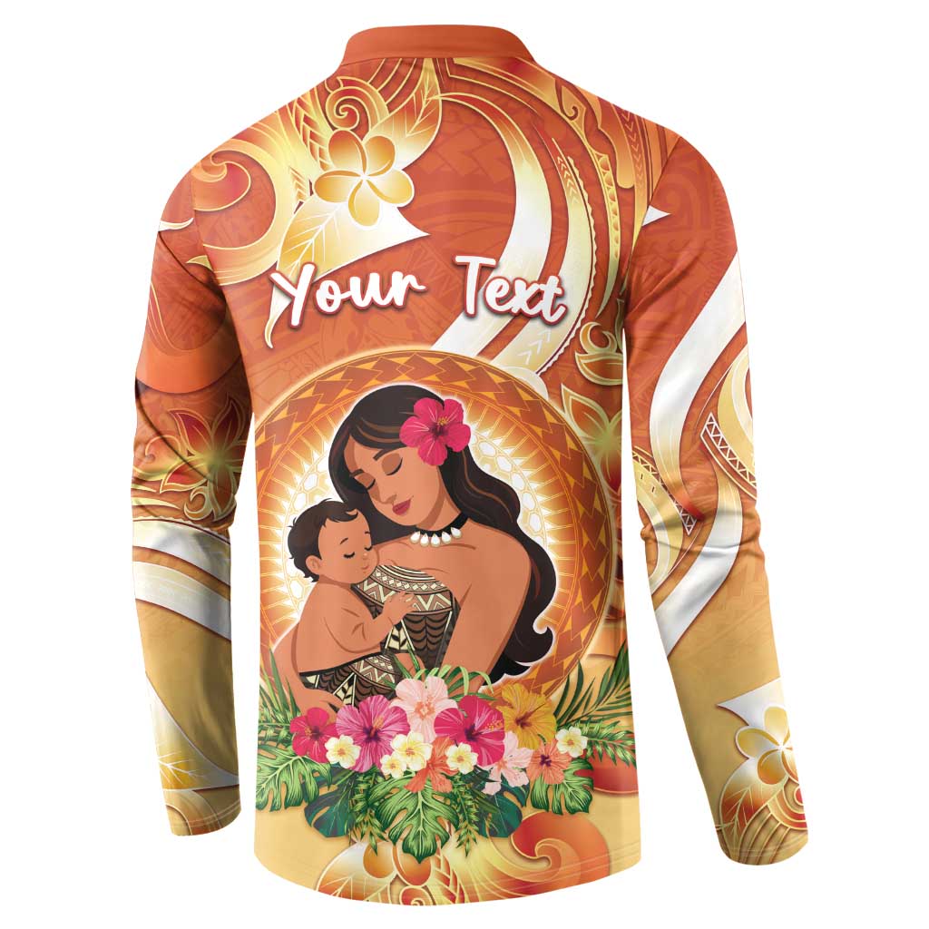 Personalised Tonga Mother's Day Button Sweatshirt I Love You Mom