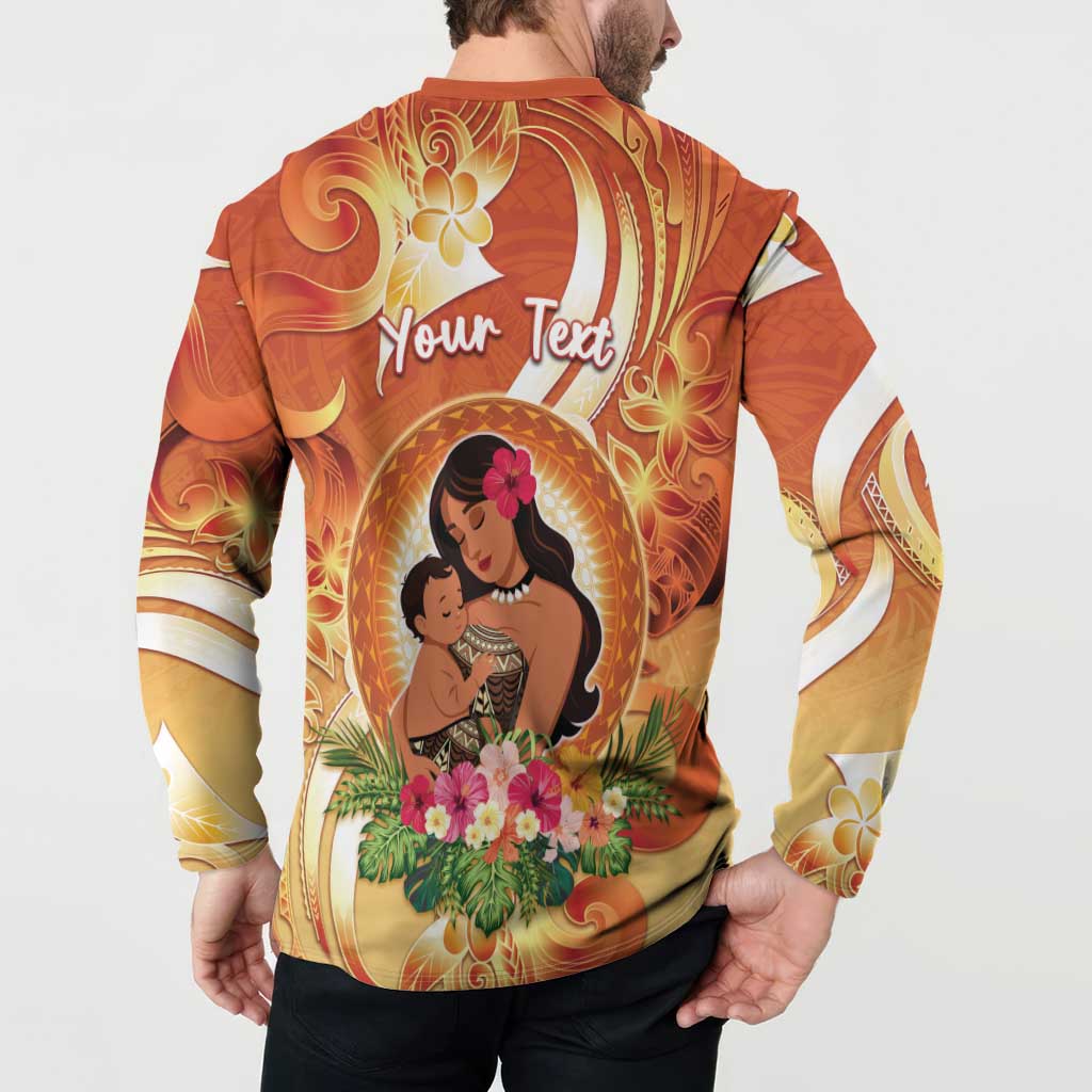 Personalised Tonga Mother's Day Button Sweatshirt I Love You Mom