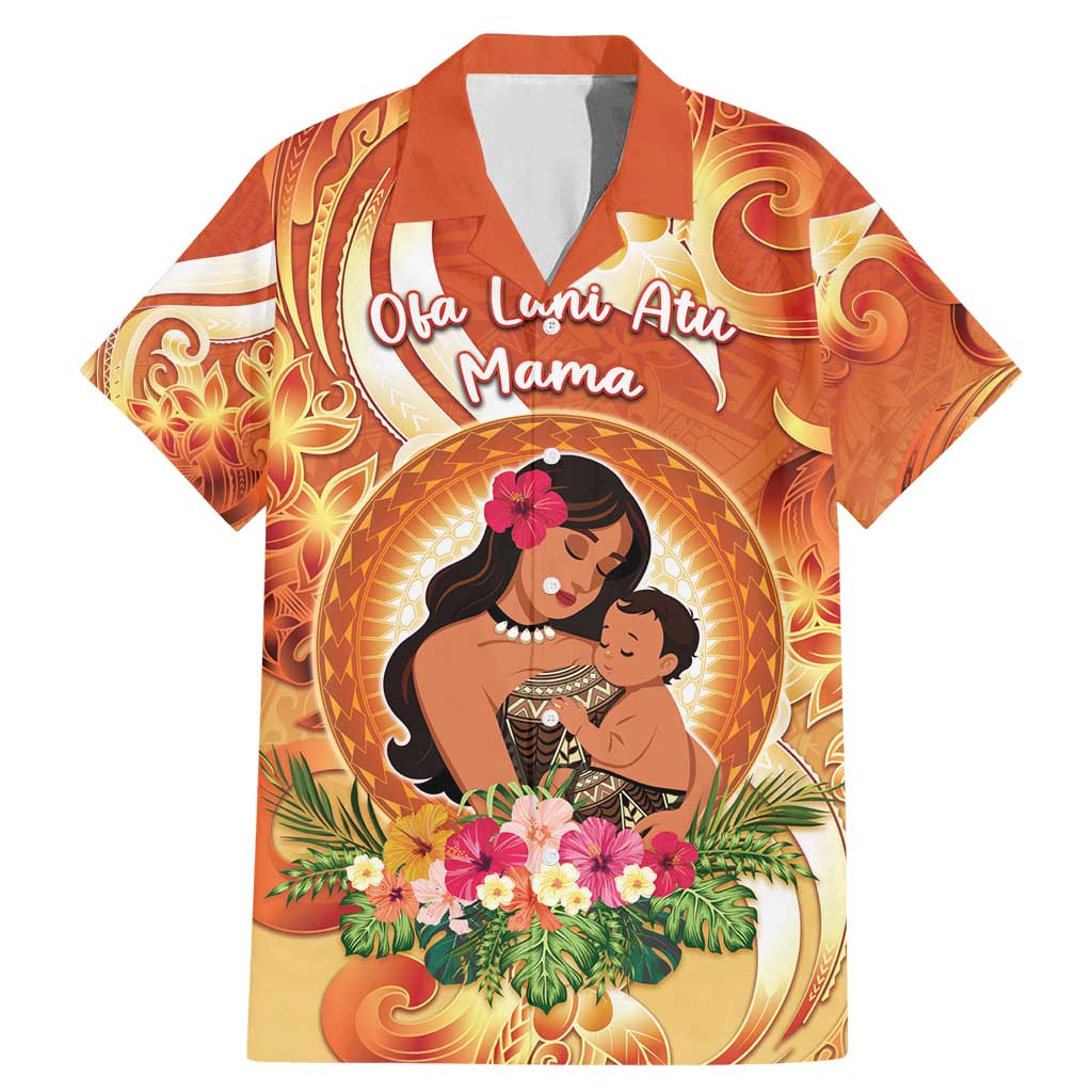 Personalised Tonga Mother's Day Family Matching Mermaid Dress and Hawaiian Shirt I Love You Mom