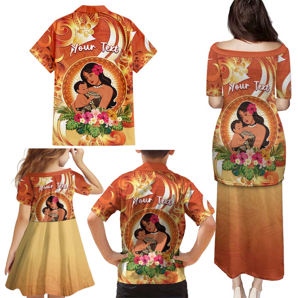 Personalised Tonga Mother's Day Family Matching Puletasi and Hawaiian Shirt I Love You Mom