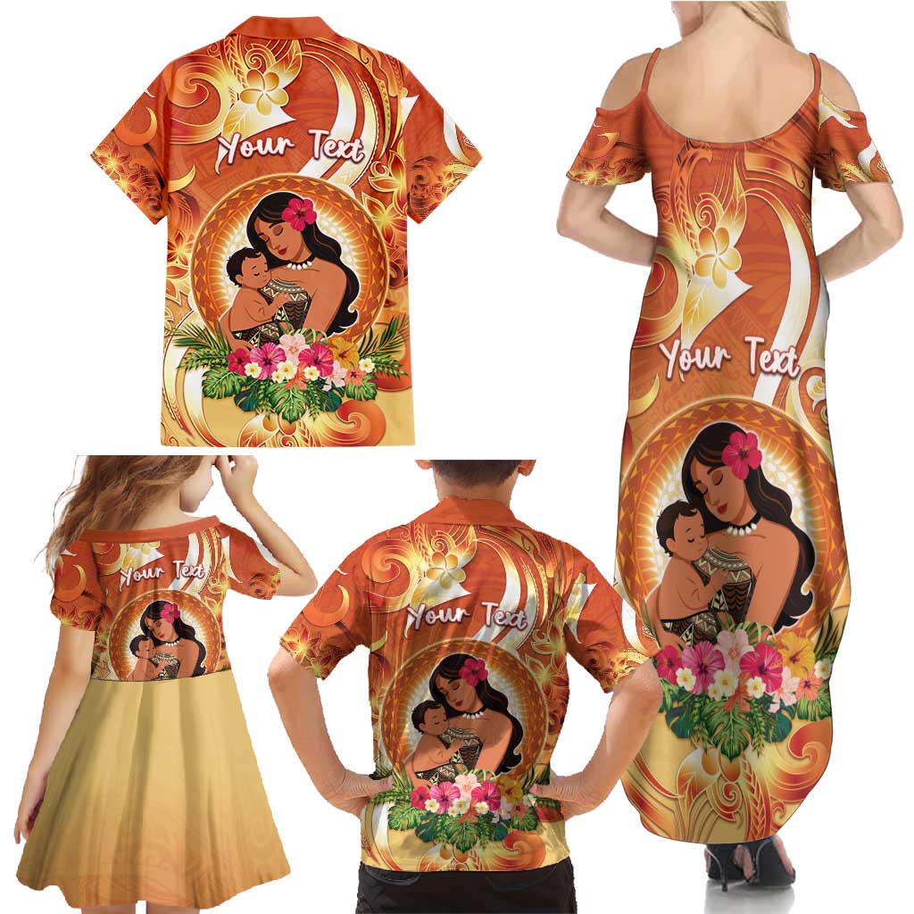 Personalised Tonga Mother's Day Family Matching Summer Maxi Dress and Hawaiian Shirt I Love You Mom