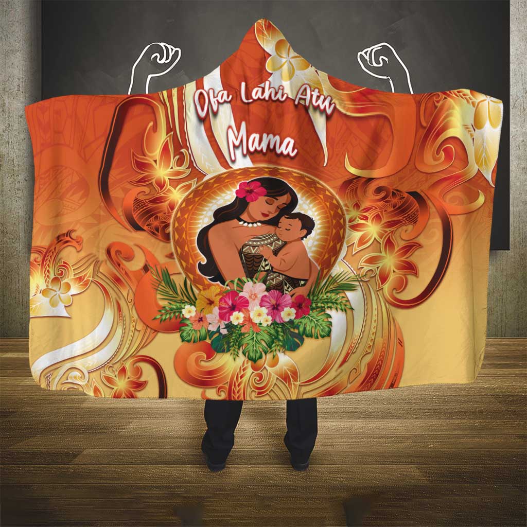 Tonga Mother's Day Hooded Blanket I Love You Mom