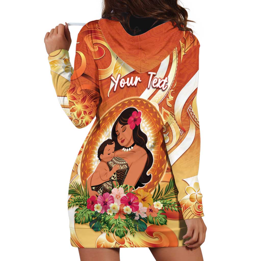 Personalised Tonga Mother's Day Hoodie Dress I Love You Mom