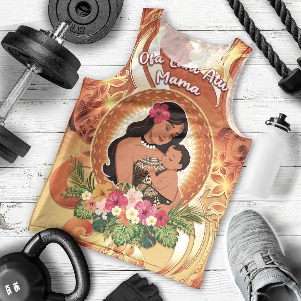 Personalised Tonga Mother's Day Men Tank Top I Love You Mom