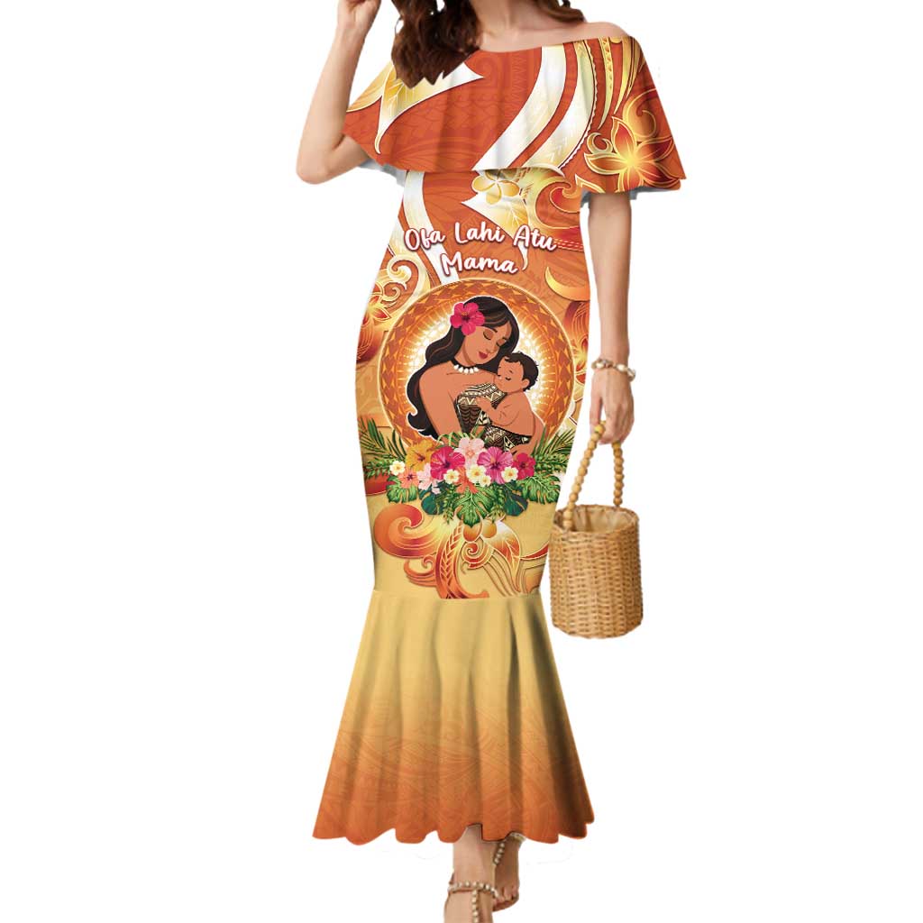 Personalised Tonga Mother's Day Mermaid Dress I Love You Mom