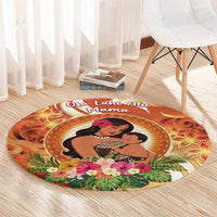 Tonga Mother's Day Round Carpet I Love You Mom