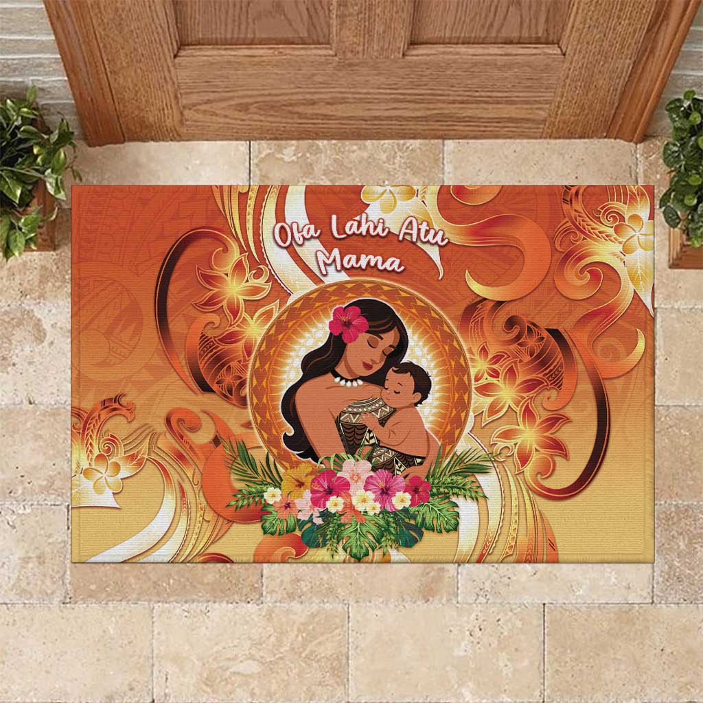 Tonga Mother's Day Rubber Doormat I Love You Mom
