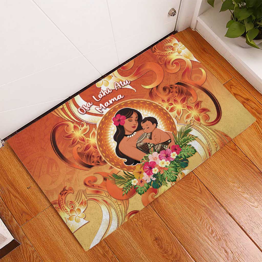 Tonga Mother's Day Rubber Doormat I Love You Mom