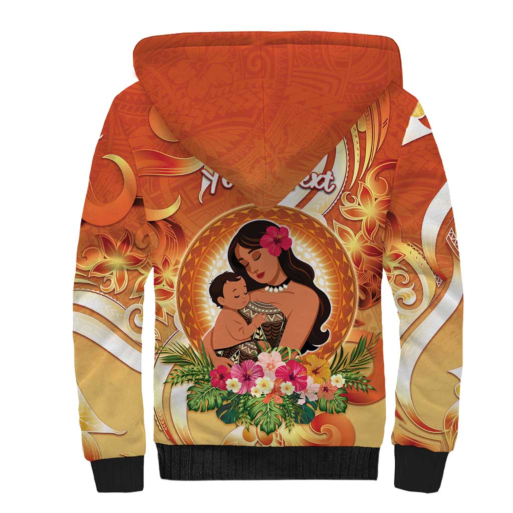 Personalised Tonga Mother's Day Sherpa Hoodie I Love You Mom