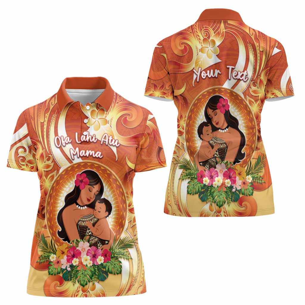 Personalised Tonga Mother's Day Women Polo Shirt I Love You Mom