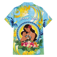 Personalised Fiji Mother's Day Family Matching Off Shoulder Maxi Dress and Hawaiian Shirt I Love You Mom