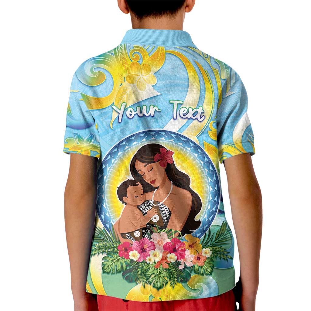 Personalised Fiji Mother's Day Kid Polo Shirt I Love You Mom