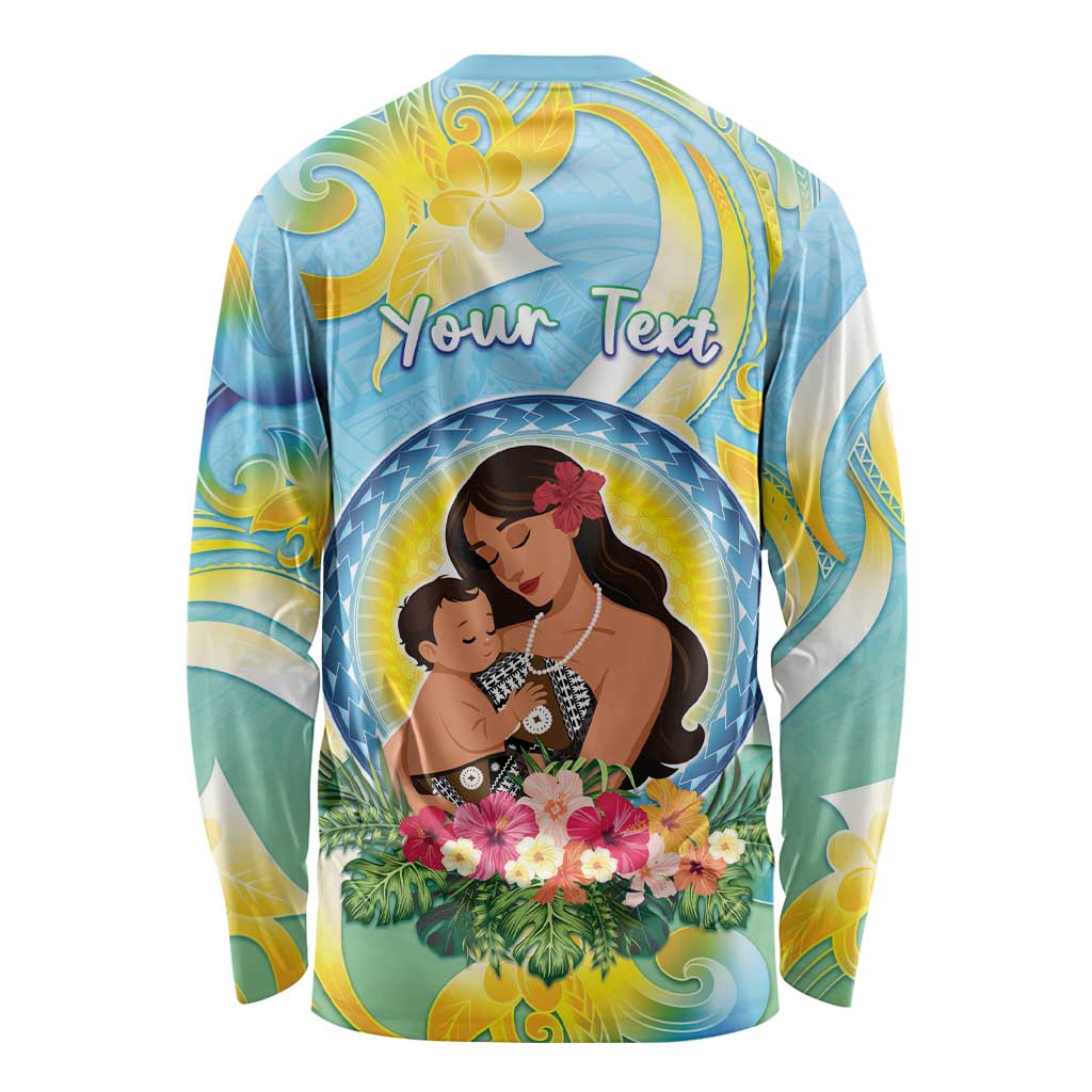 Personalised Fiji Mother's Day Long Sleeve Shirt I Love You Mom