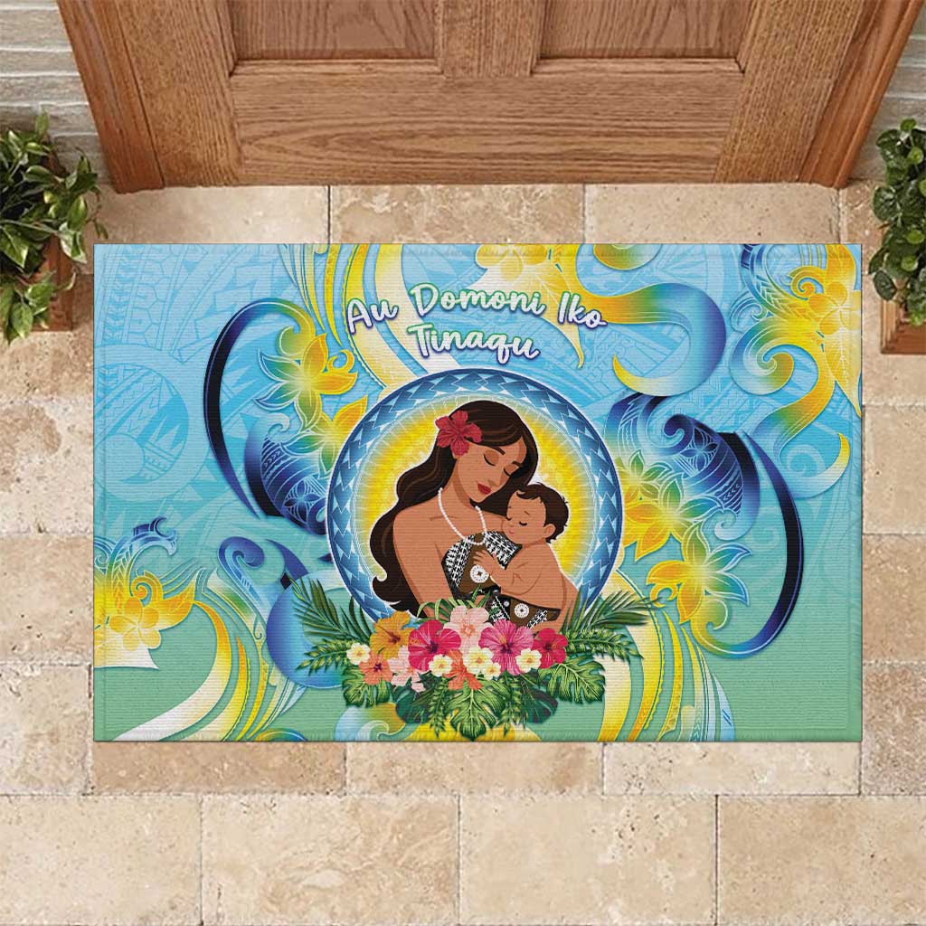 Fiji Mother's Day Rubber Doormat I Love You Mom