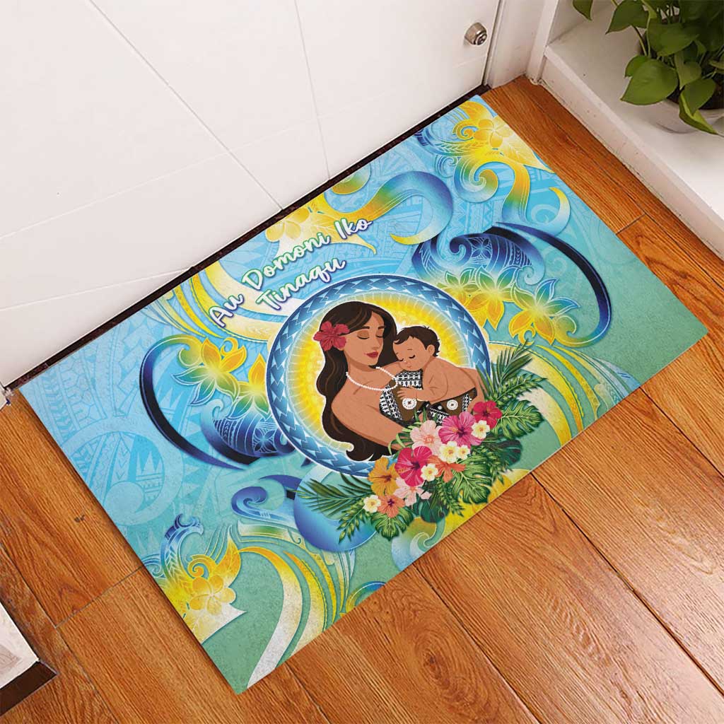 Fiji Mother's Day Rubber Doormat I Love You Mom