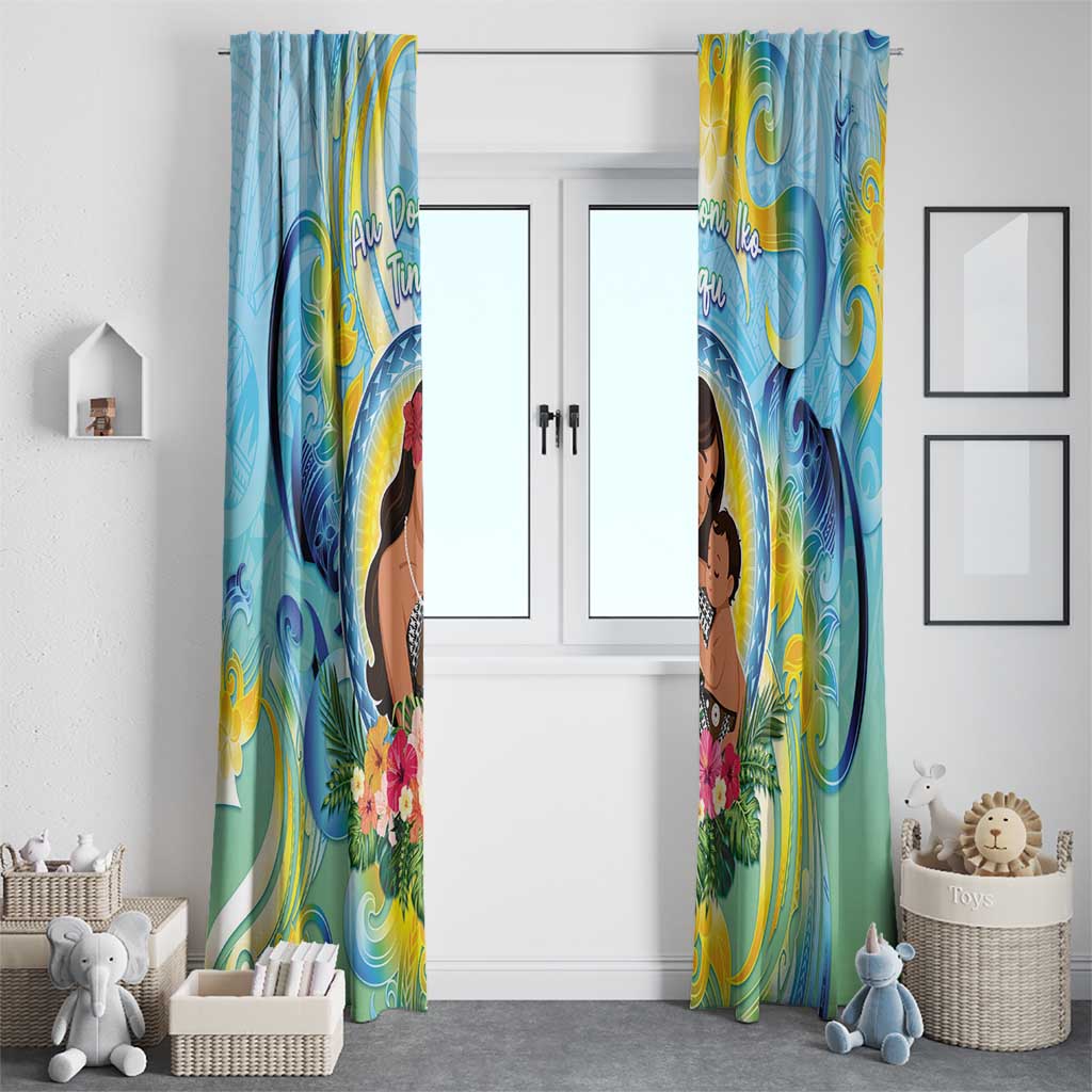Fiji Mother's Day Window Curtain I Love You Mom