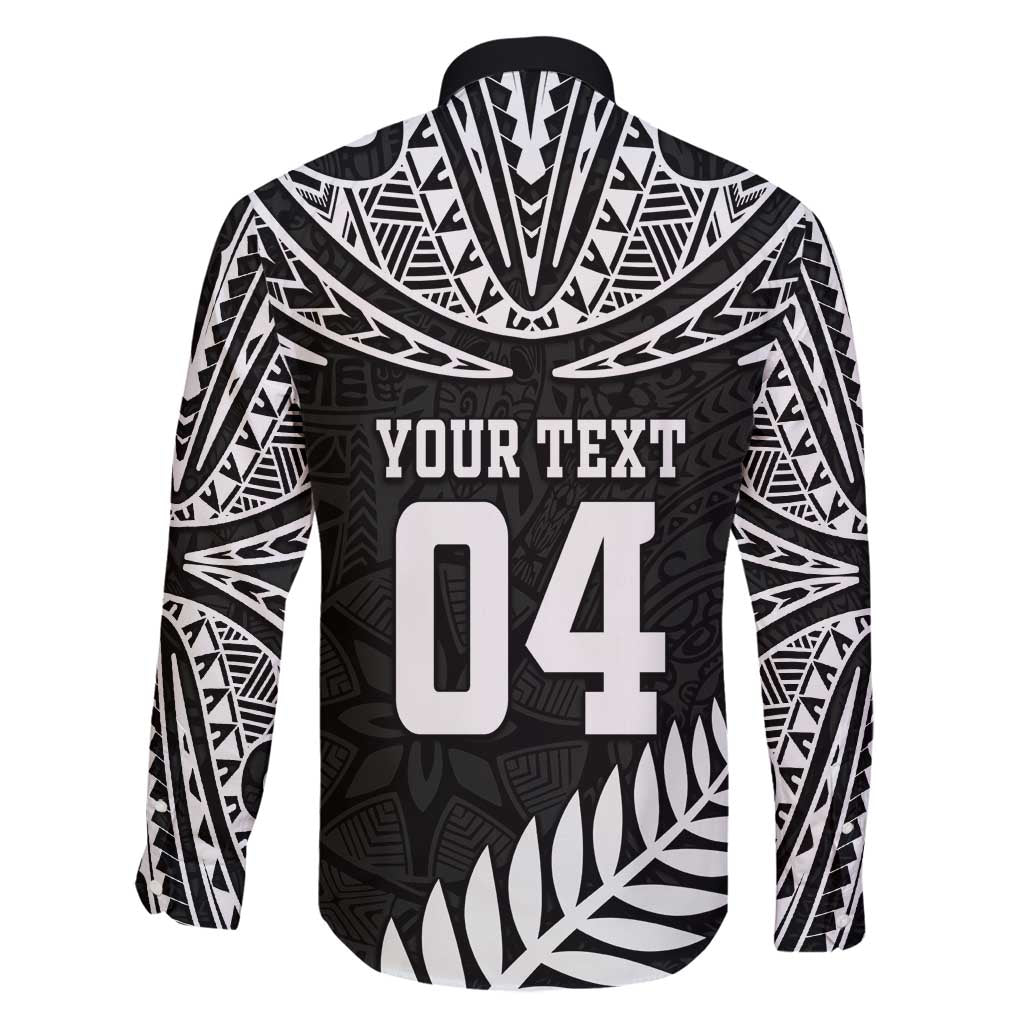 Custom New Zealand Rugby Family Matching Off Shoulder Short Dress and Hawaiian Shirt Silver Fern Maori Pattern