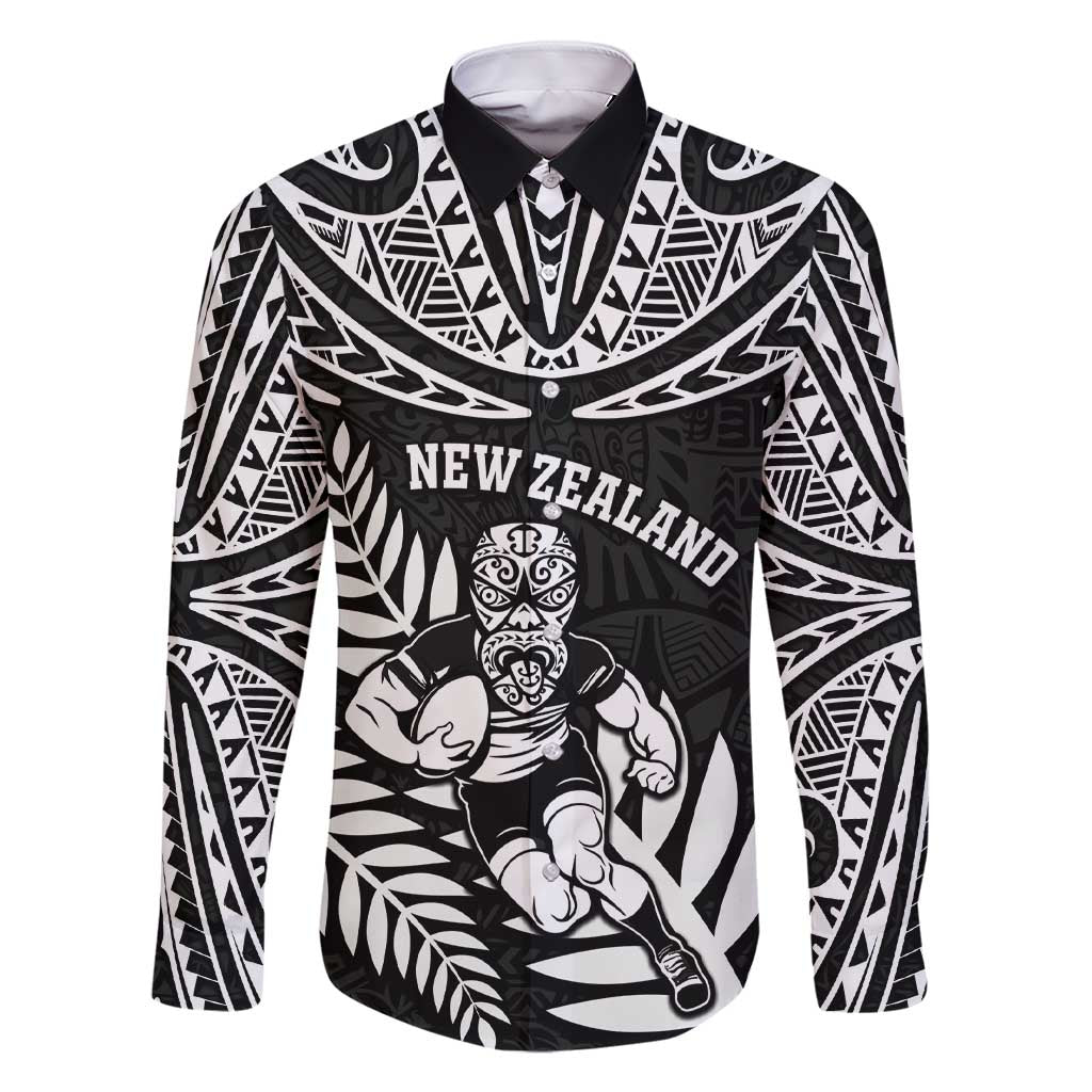 Custom New Zealand Rugby Family Matching Short Sleeve Bodycon Dress and Hawaiian Shirt Silver Fern Maori Pattern