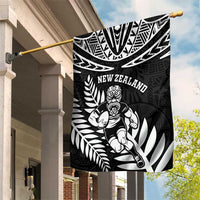 New Zealand Rugby Garden Flag Silver Fern Maori Pattern