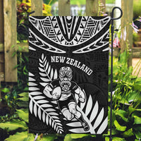 New Zealand Rugby Garden Flag Silver Fern Maori Pattern