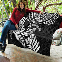 New Zealand Rugby Quilt Silver Fern Maori Pattern
