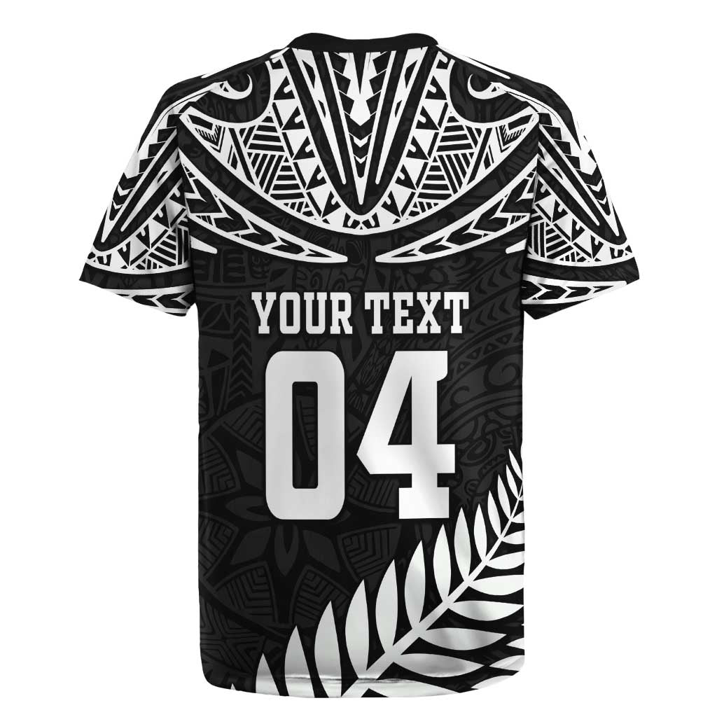 Custom New Zealand Rugby Rugby Jersey Silver Fern Maori Pattern DT04 - Polynesian Pride