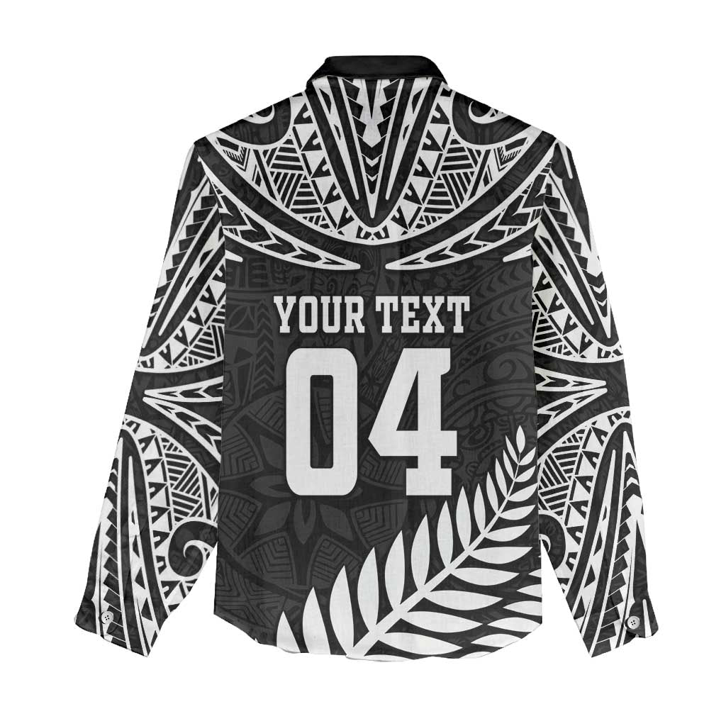 Custom New Zealand Rugby Women Casual Shirt Silver Fern Maori Pattern DT04 - Polynesian Pride