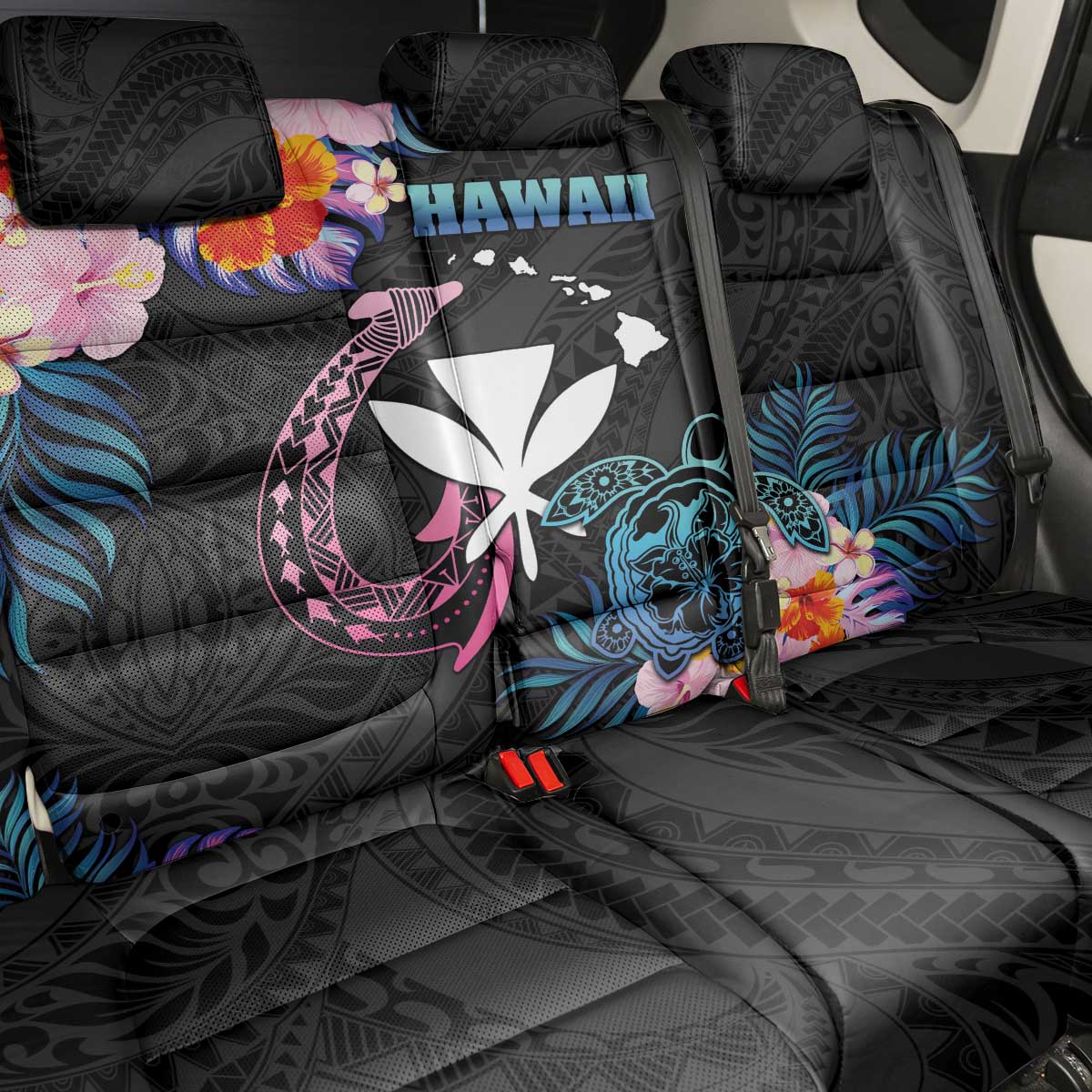 Hawaii Back Car Seat Cover Kanaka Maoli With Fish Hook