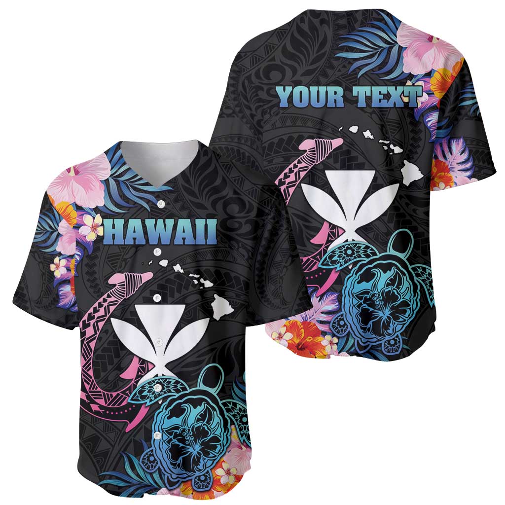 Personalised Hawaii Baseball Jersey Kanaka Maoli With Fish Hook DT04 - Polynesian Pride