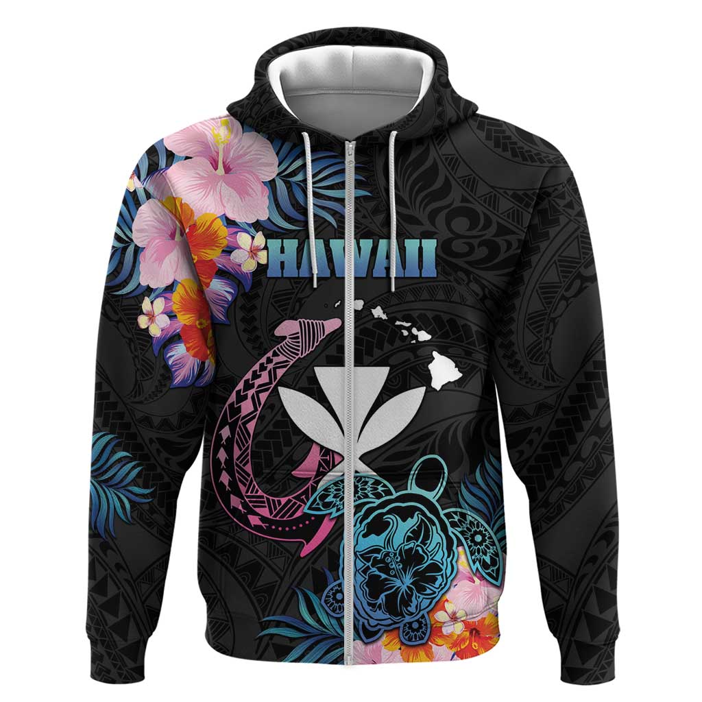 Personalised Hawaii Hoodie Kanaka Maoli With Fish Hook