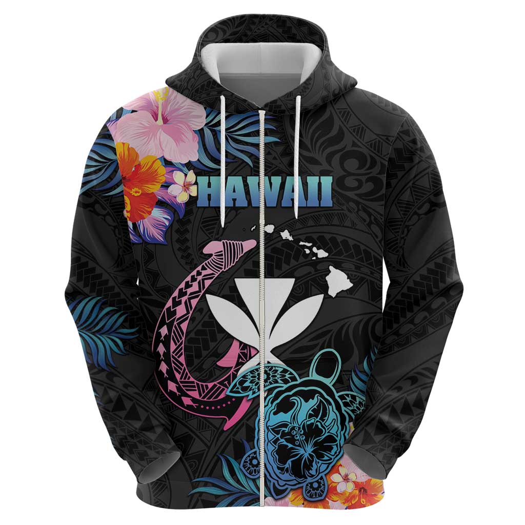 Personalised Hawaii Hoodie Kanaka Maoli With Fish Hook