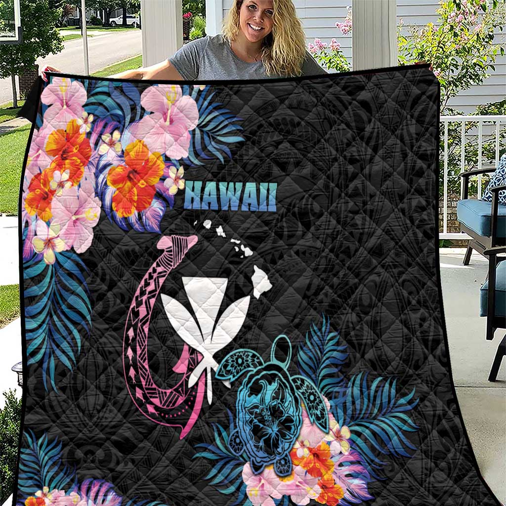 Hawaii Quilt Kanaka Maoli With Fish Hook