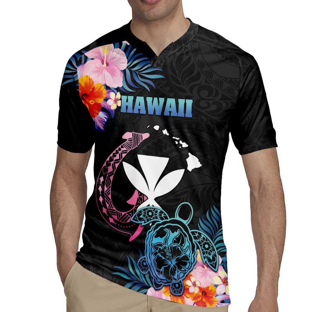 Personalised Hawaii Rugby Jersey Kanaka Maoli With Fish Hook