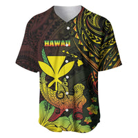 Personalised Hawaii Baseball Jersey Kanaka Maoli With Hammerhead Shark DT04 Black - Polynesian Pride