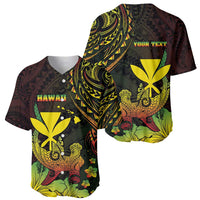 Personalised Hawaii Baseball Jersey Kanaka Maoli With Hammerhead Shark DT04 - Polynesian Pride