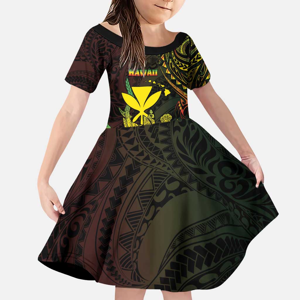 Personalised Hawaii Family Matching Puletasi and Hawaiian Shirt Kanaka Maoli With Hammerhead Shark