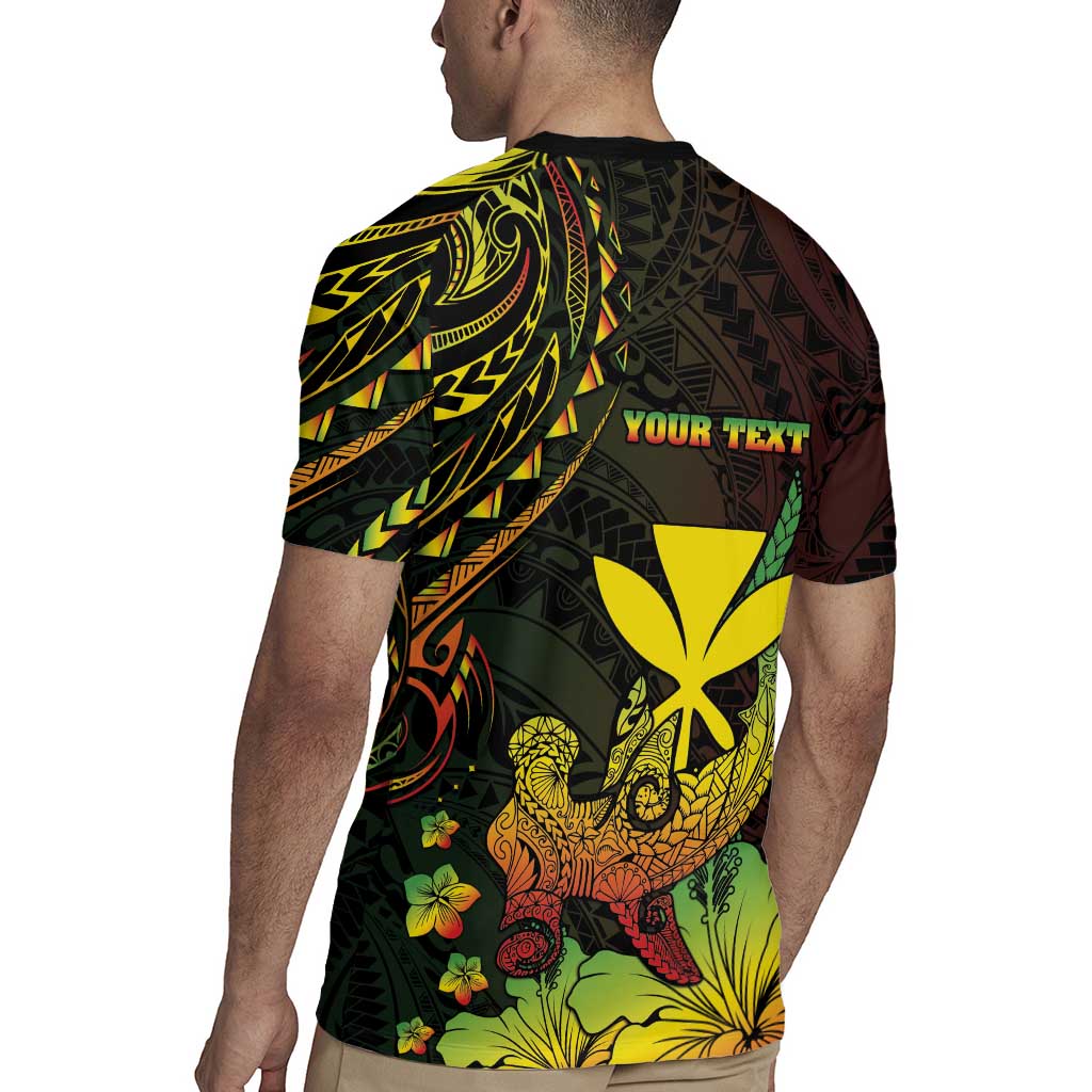 Personalised Hawaii Rugby Jersey Kanaka Maoli With Hammerhead Shark