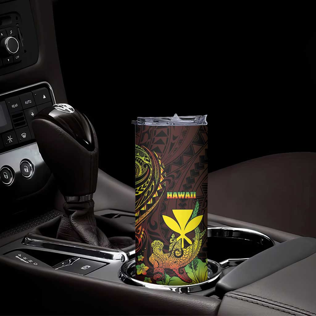 Personalised Hawaii Skinny Tumbler Kanaka Maoli With Hammerhead Shark